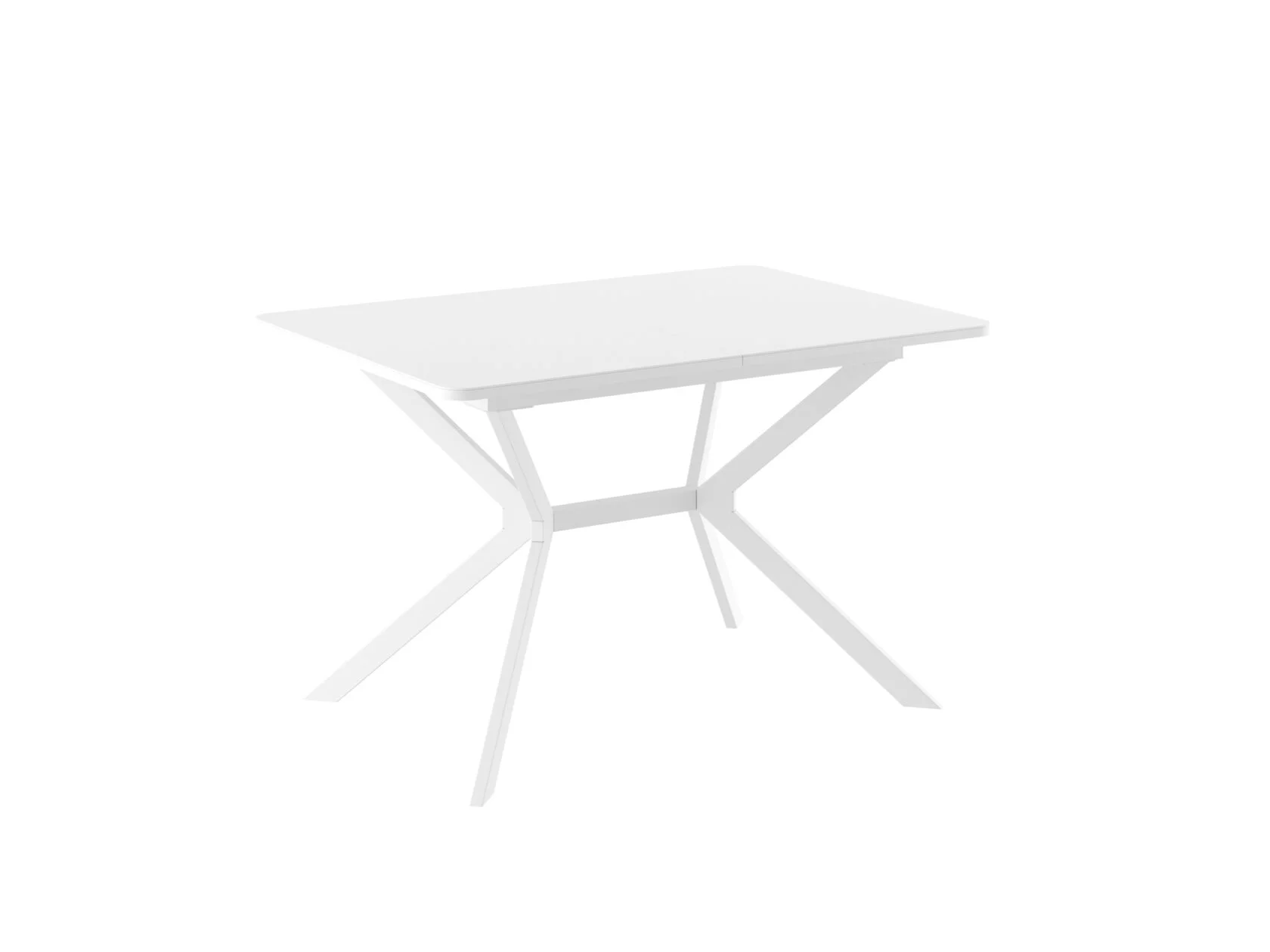 Стол CRYSTAL-120 с матовым стеклом Ø120(160)х80см